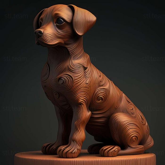 3D модель Дина собака известное животное (STL)